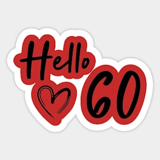 Hello 60 Sticker